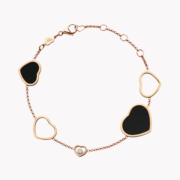 Chopard Happy Hearts Black Onyx and Diamond Bracelet Brilliant Cut Rub Over Set_2