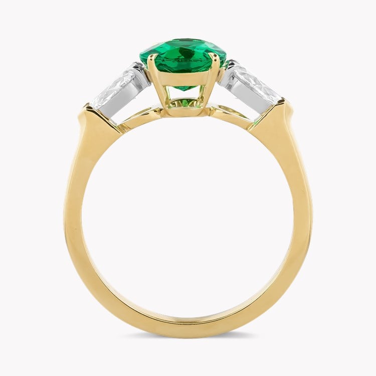 Oval Cut 1.60ct Emerald and Diamond Ring Oval Cut, Claw Set_3
