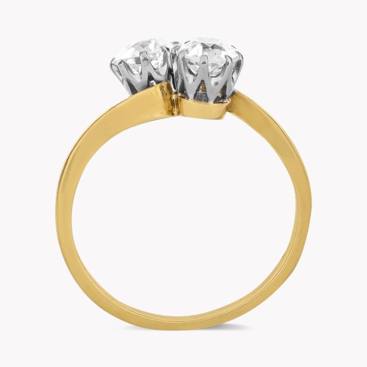 Edwardian Old Cut Diamond Toi et Moi Ring Old Cut, Claw Set_3