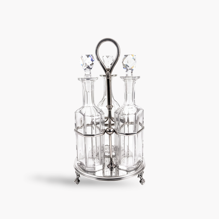 Victorian Silver Oil and Vinegar Condiment Set