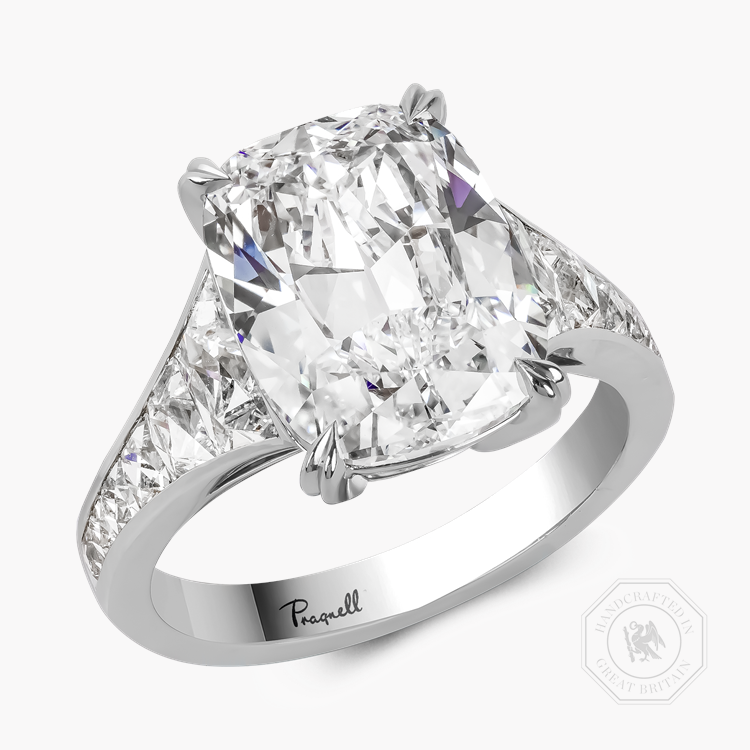 Masterpiece Pragnell Setting 5.02ct Diamond Ring Antique Cushion Cut, Claw Set_1