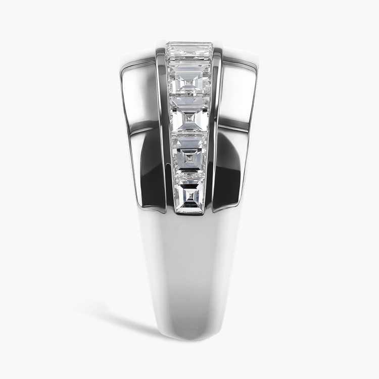 Manhattan 2.45ct Diamond Single Row Classic Ring Carré Cut, Channel Set_4