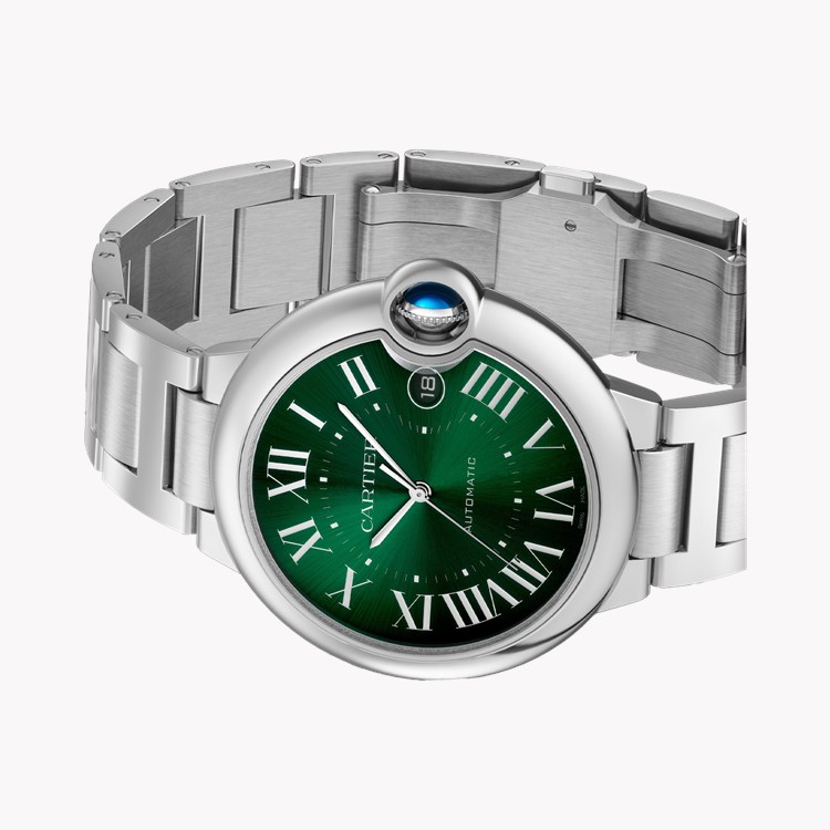 Cartier Ballon Bleu 40mm, Green Dial, Roman Numerals_2