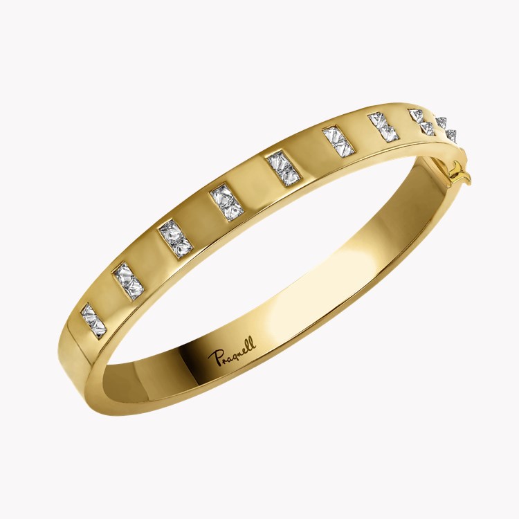 Inverted Princess Cut Diamond RockChic Bangle Princess Cut, Channel Set_2