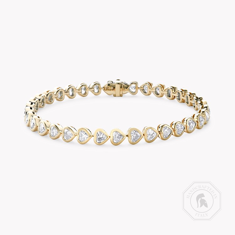 Sundance 6.63ct Heartshape Diamond Tennis Bracelet Heartshape, Rubover Set_1
