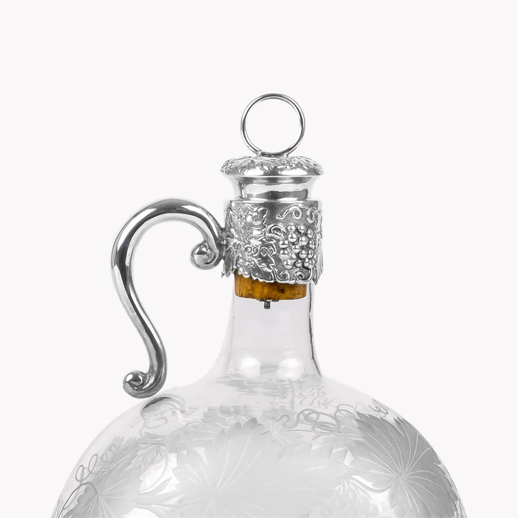 Silver Victorian Pair of Claret Jugs Hallmarked London_2