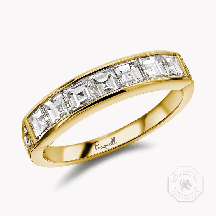 Antrobus 1.15ct Diamond Half Eternity Ring Carré Cut, Rubover Set_1