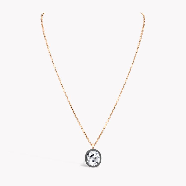 7.28ct Old Cut Diamond Pendant   in Silver and Rose Gold Old and Brilliant Cut, Rub Over and Claw Set_2