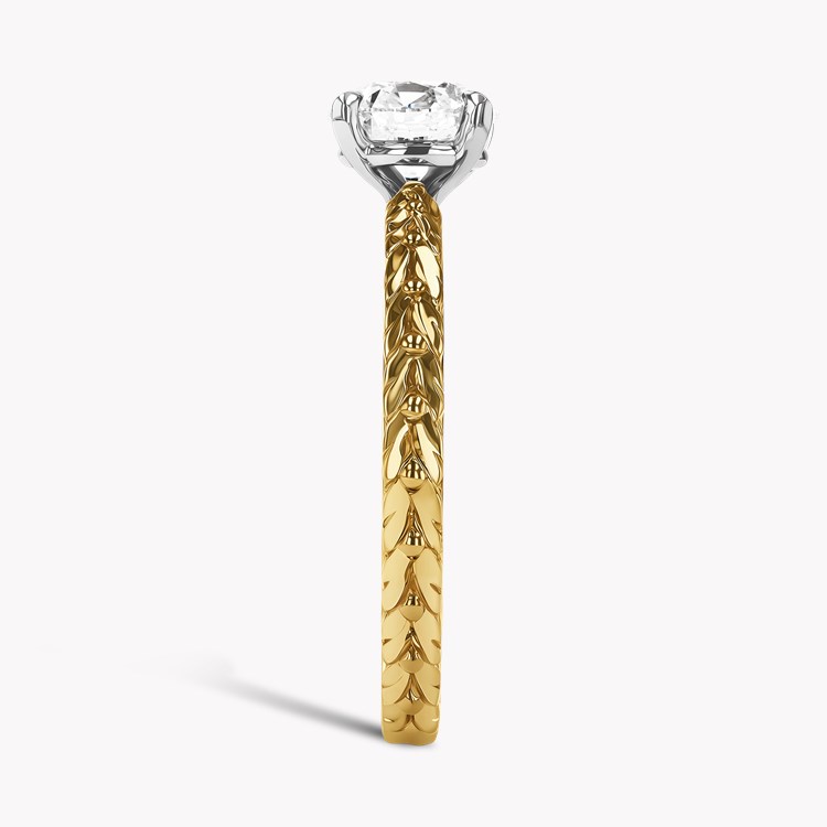 Apple Blossom Old Cut 0.98ct Diamond Ring Old European Cut, Claw Set_4