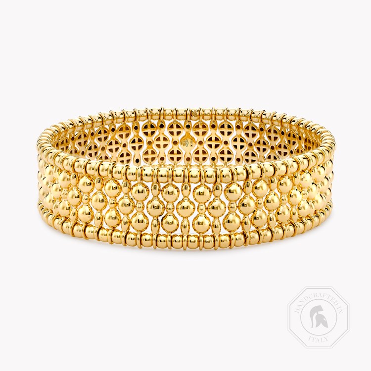 Bohemia Three Row Bangle   in 18ct Yellow Gold