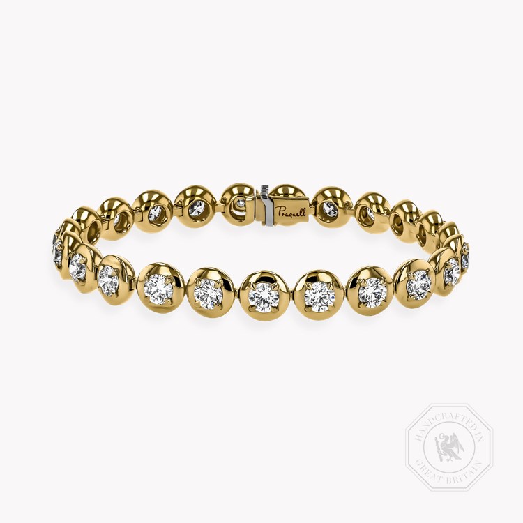 Skimming Stone 7.25ct Diamond Line Bracelet Brilliant cut, Claw set_1