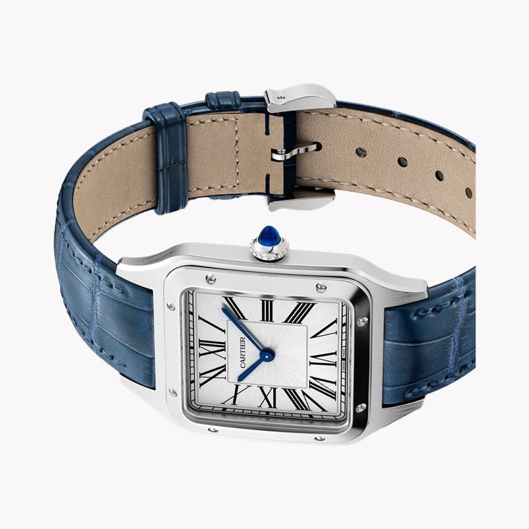 Cartier Santos-Dumont 31.4mm, Silver Dial, Roman Numerals_4