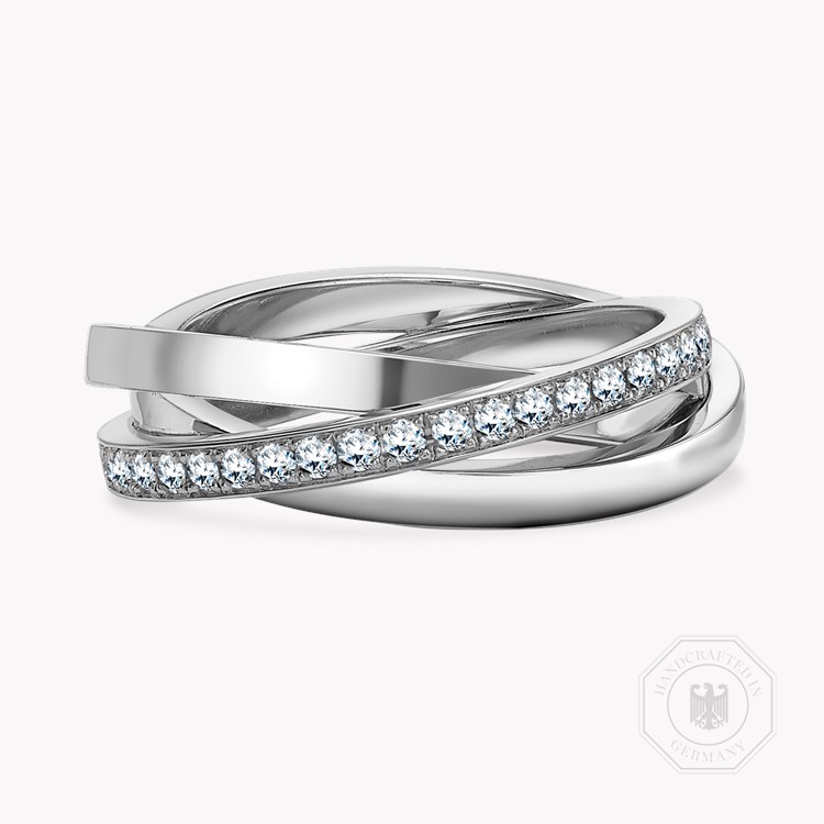 Trilogy Three-Row Diamond Ring Brilliant Cut, Three-Row, Grain Set_1