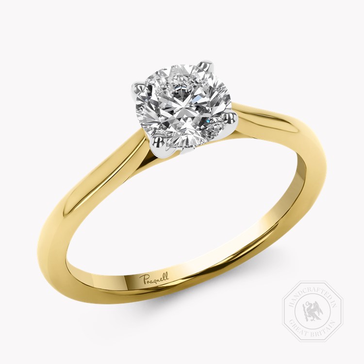 Gaia 0.90ct Diamond Solitaire Ring   in 18ct Yellow Gold and Platinum
