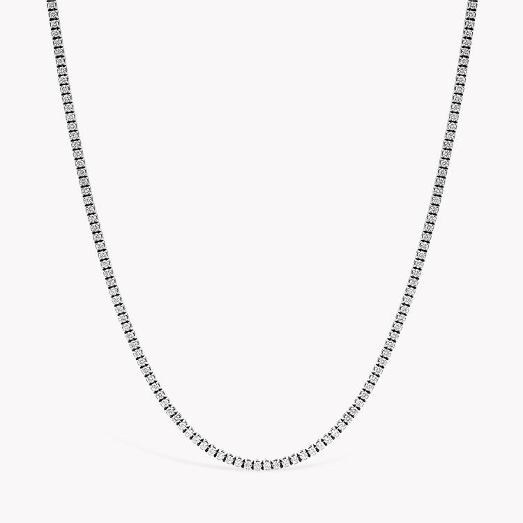 Brilliant Cut Diamond Necklace 9.00CT in White Gold Long Necklace with 4 Claw Setting_1