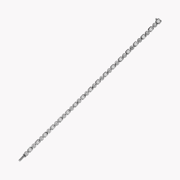 Emerald Cut and Brilliant Cut Diamond Bracelet Emerald Cut, Brilliant Cut, Rubover Set_2