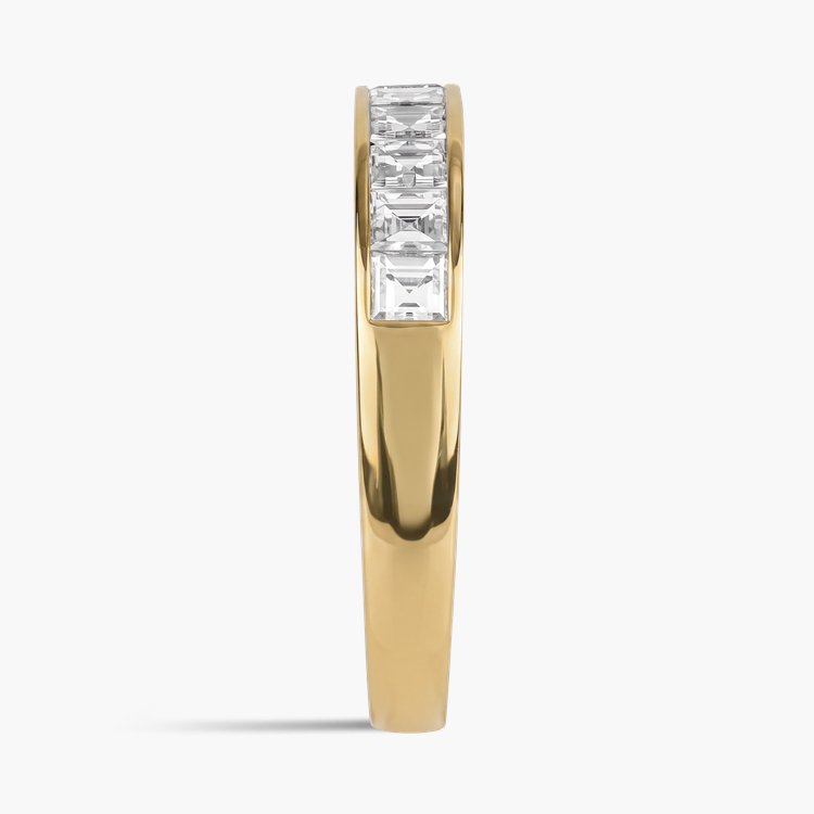 Carré Cut 1.07ct Diamond Half Eternity Ring Carré Cut, Channel Set_4