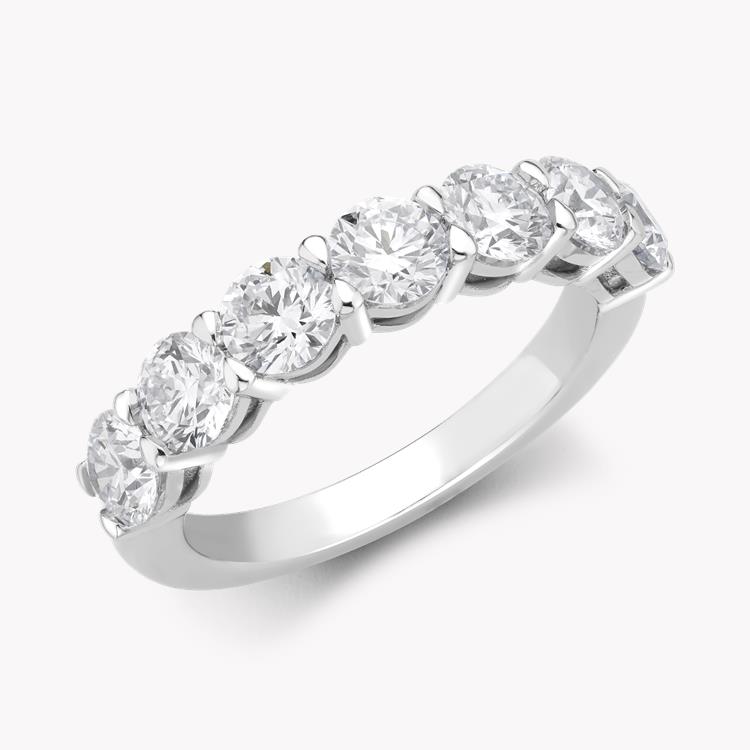 Seven Stone Diamond Ring  2.10CT in Platinum Round Brilliant, Claw Set_1