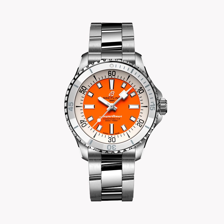 Breitling Superocean Automatic 36 36mm, Orange Dial, Baton Numerals_1
