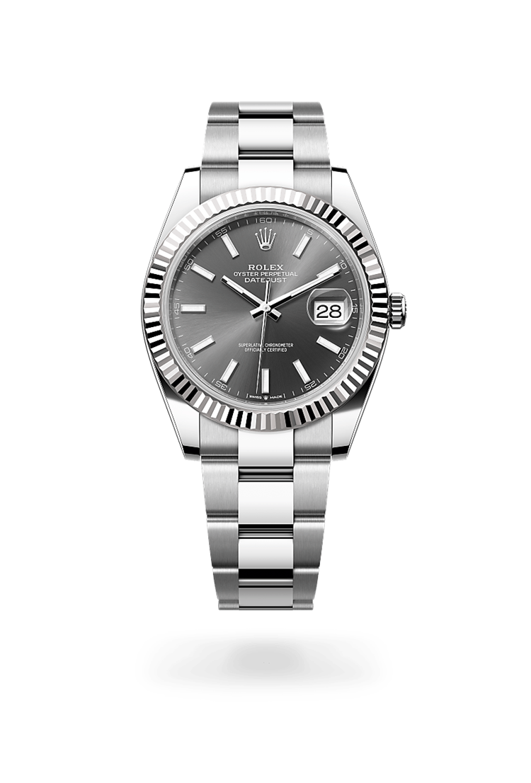 Datejust 41, Oyster, 41 mm, Oystersteel and white gold