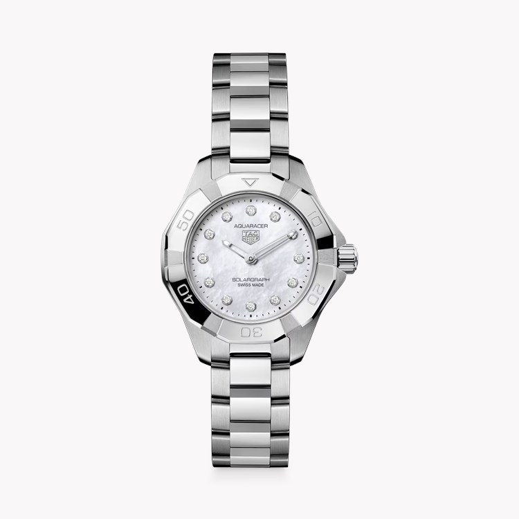 TAG Heuer Aquaracer Professional 100 28mm, Mother-of-Pearl Dial, Diamond dot Numerals_1