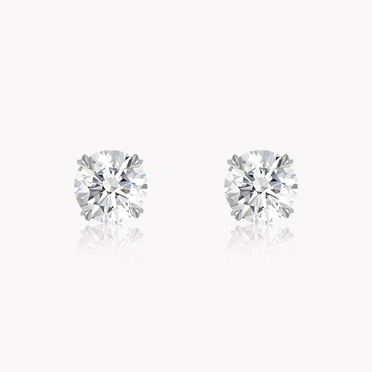 Windsor Diamond Stud Earrings 2.05CT in 18CT White Gold Brilliant cut, Claw set_1