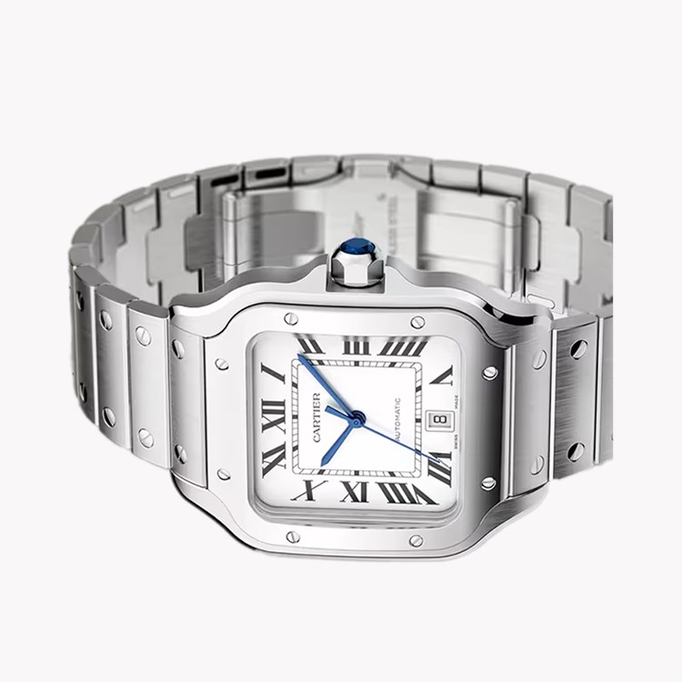Cartier Santos de Cartier Large, Silver Dial, Roman Numerals_6