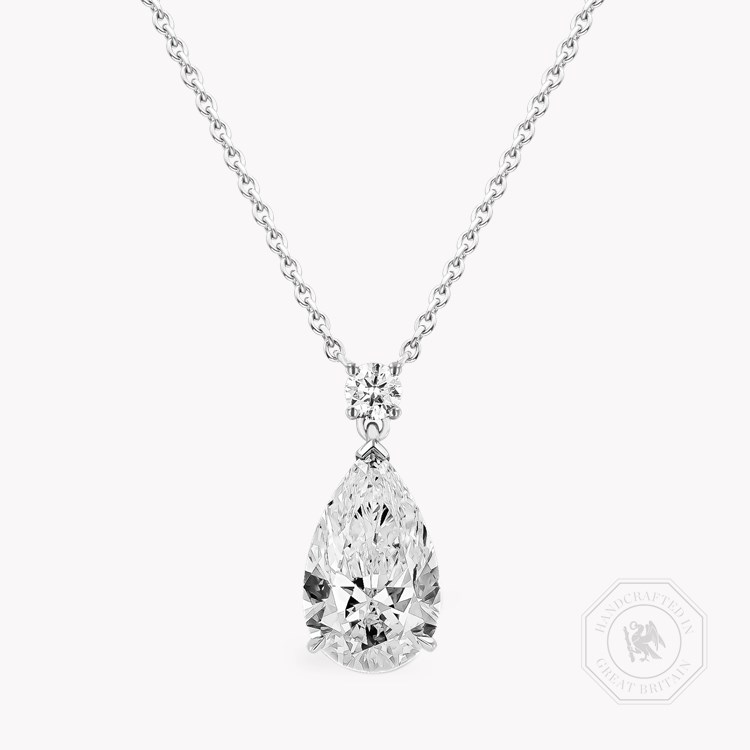 Pear Shaped Botswana Diamond Pendant Pear Shaped, Claw Set_1