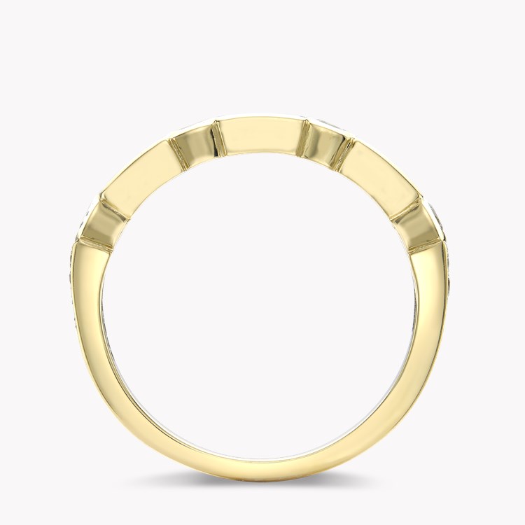 Antrobus 0.82ct Diamond Half Eternity Ring Carré Cut, Rubover Set_3