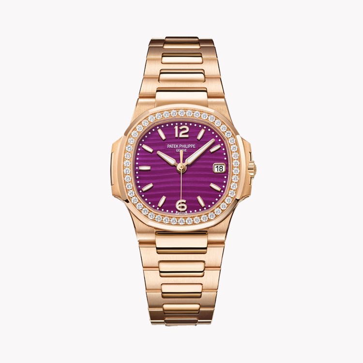 Patek Philippe Nautilus 32mm, Purple Dial, Baton Numerals_1