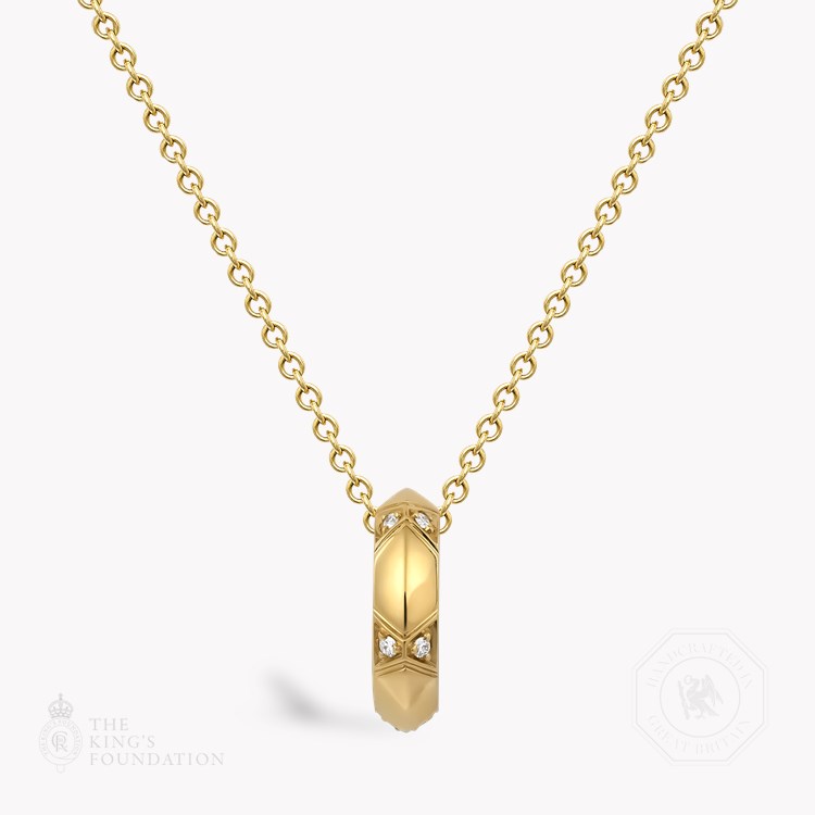 Origins Small Diamond Set Pendant Brilliant Cut, Grain Set_1
