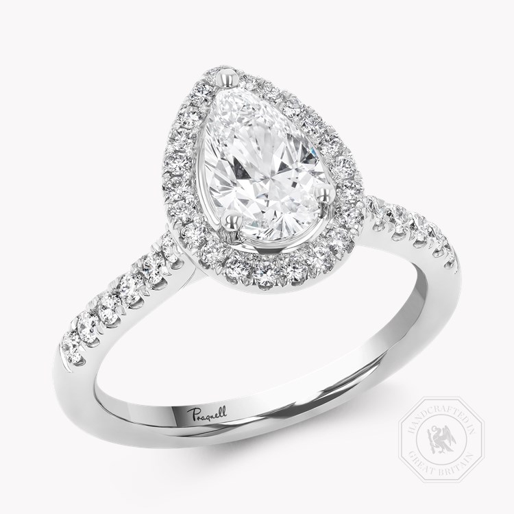 Celestial 0.33ct Pear Shaped Diamond Cluster Ring Pear Shaped, Claw Set_1