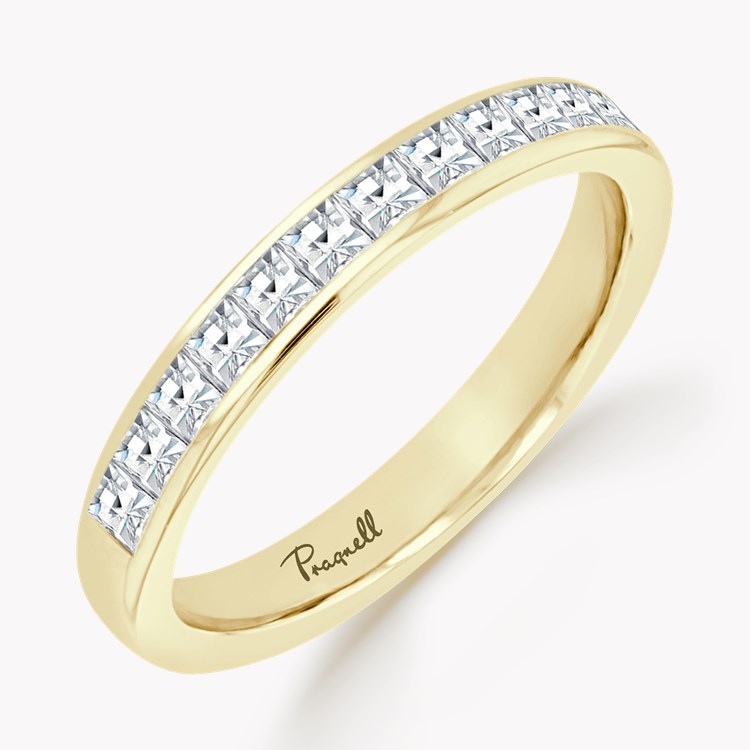 French Cut Diamond Half Eternity Ring