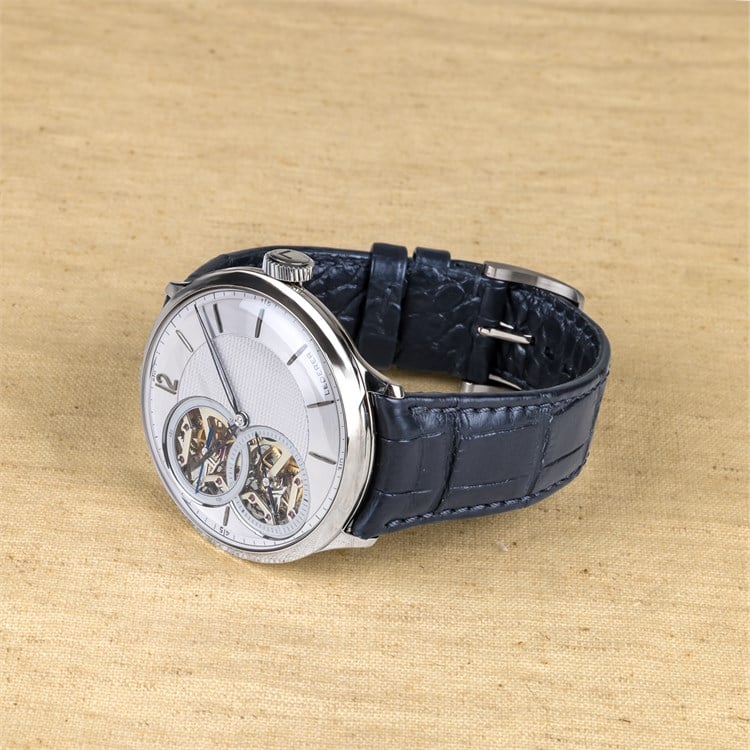 Lederer Central Impulse Chronometer 44mm, Rhodium Dial, Baton Numerals_2