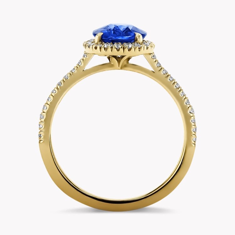 Celestial 2.06ct Sapphire and Diamond Cluster Ring Oval Cut, Claw Set_3