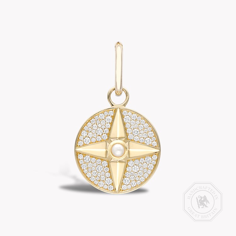 Akoya Pearl (June) Pendant Charm Brilliant cut, Claw set_1