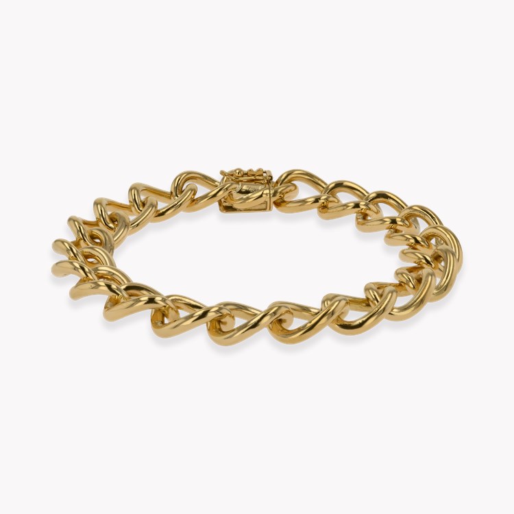 Contemporary Gold Curb Link Bracelet _1