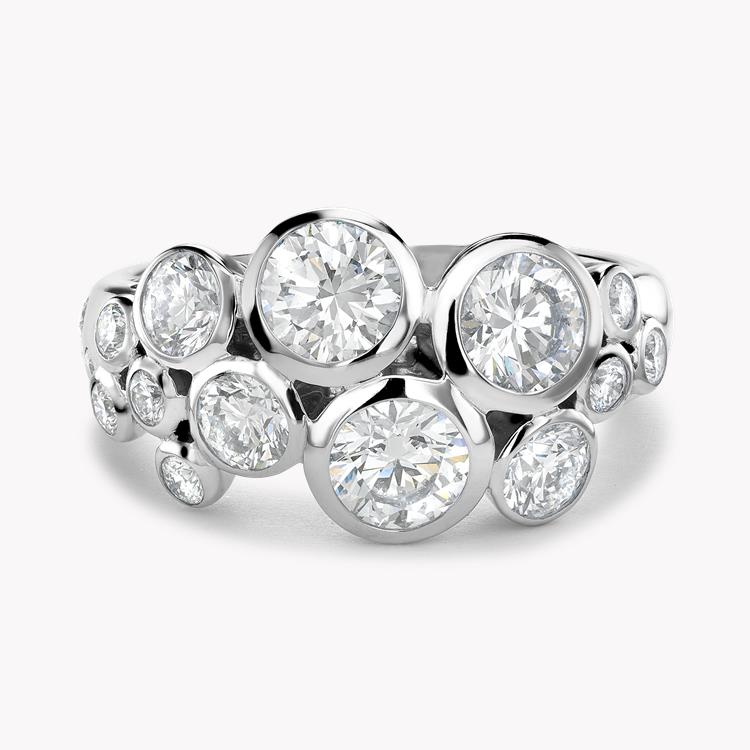 Bubbles Diamond Dress Ring Brilliant Cut, Rubover Set_2