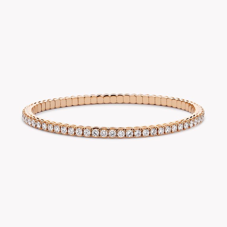 Expandable Diamond Bangle  4.21ct in Rose Gold Brilliant Cut, Four Claw Set_1