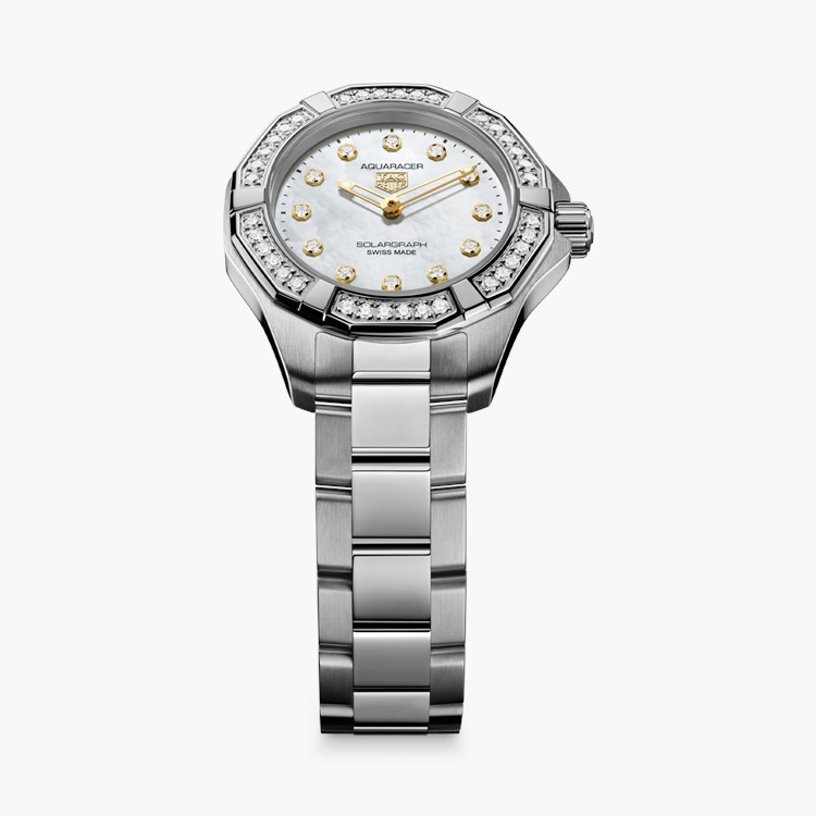 TAG Heuer Aquaracer Professional 100 28mm, Mother-of-Pearl Dial, Diamond dot Numerals_4
