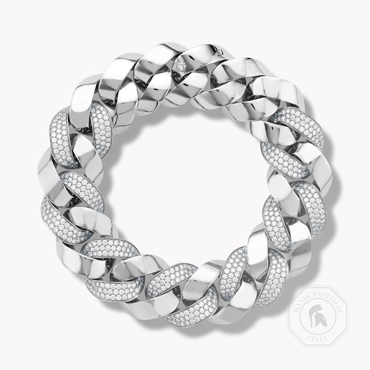 Cuba Large Chain Diamond Bracelet Brilliant Cut, Pavé Set_1