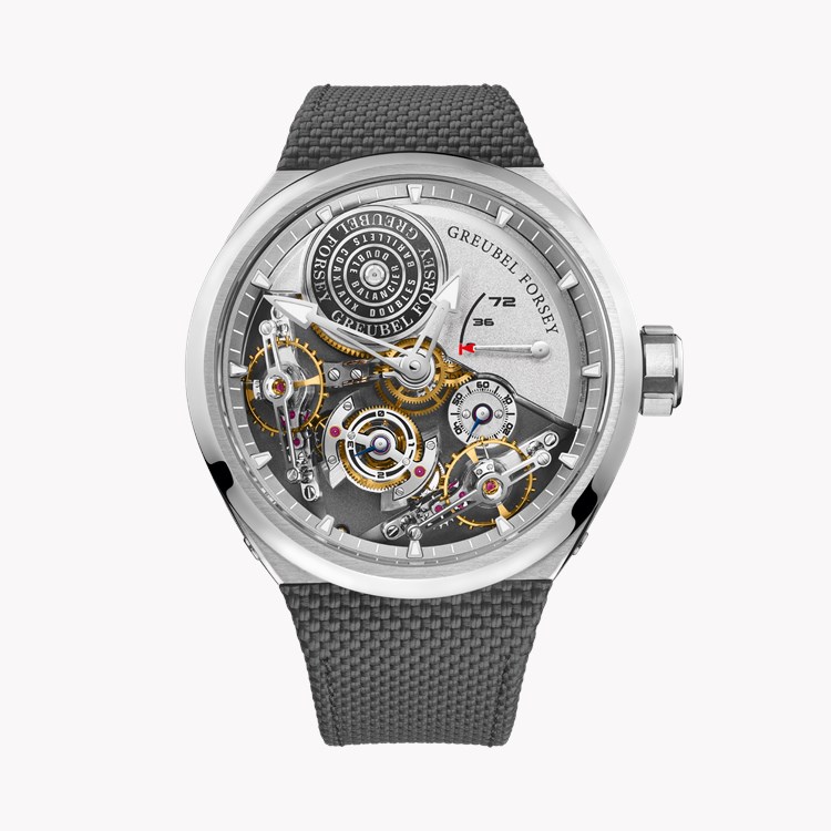 Gruebel Forsey Double Balancier Convexe 42.5mm, Skeleton Dial, Baton Numerals_1