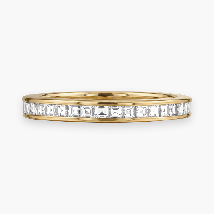 Carré Cut 0.88ct Diamond Half Eternity Ring Carré Cut, Channel Set_2