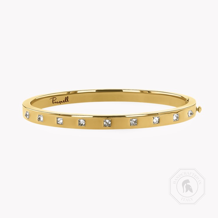Inverted Princess Cut Diamond RockChic Bangle Princess Cut, Channel Set_1