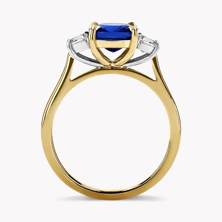 Cushion Cut 2.56ct Madagascan Sapphire and Diamond Ring Cushion Cut, Claw Set_3
