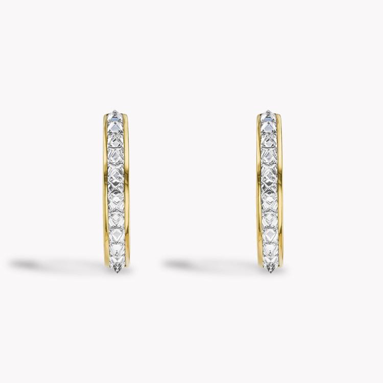 RockChic 1.92ct Medium Inverted Diamond Hoop Earrings Princess Cut, Channel Set_2