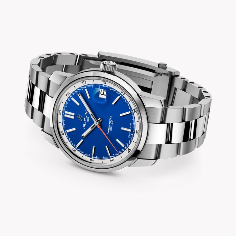 Breitling Top Time 38mm, Blue Dial, Baton Numerals_3