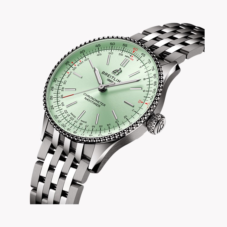 Breitling Navitimer 36mm, Mint Green Dial, Baton Numerals_2