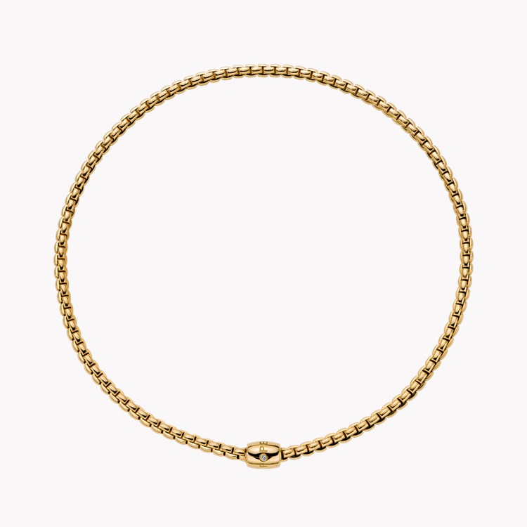 FOPE Solo Flex'It 0.01ct Diamond Necklace Brilliant Cut, Pave Set_1