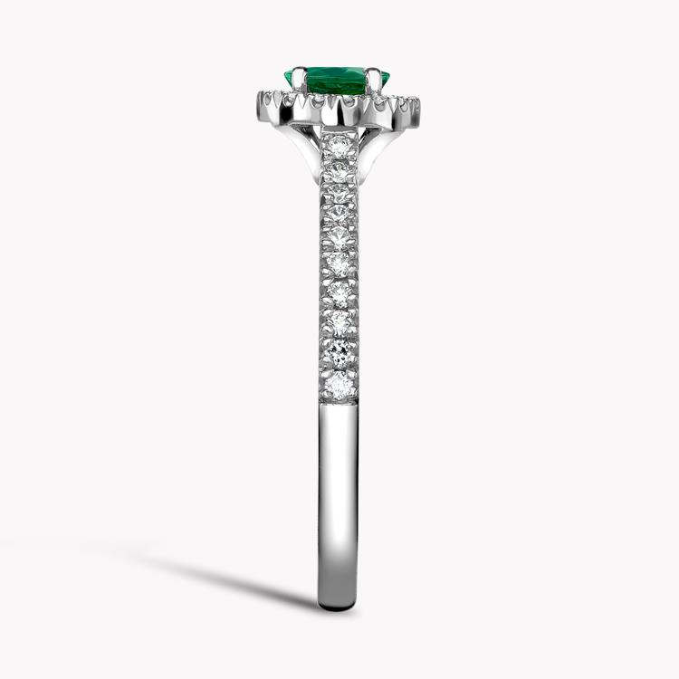 Celestial 0.30ct Emerald and Diamond Cluster Ring Brilliant cut, Claw set_4